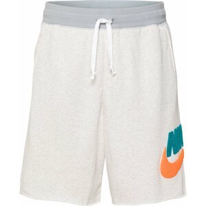 Kalhoty 'Alumni' Nike Sportswear kámen / světle šedá / nefritová / oranžová
