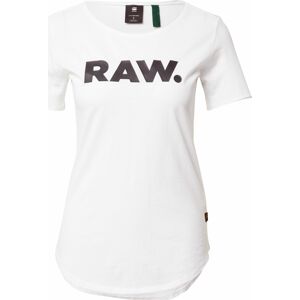 Tričko G-Star Raw černá / bílá