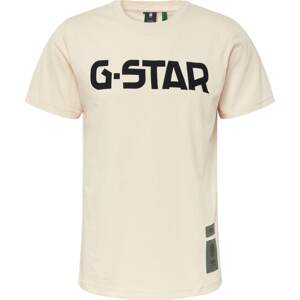 Tričko G-Star Raw béžová / černá