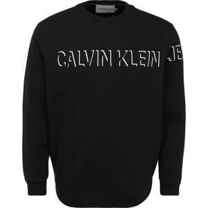 Mikina Calvin Klein Jeans Plus černá / bílá