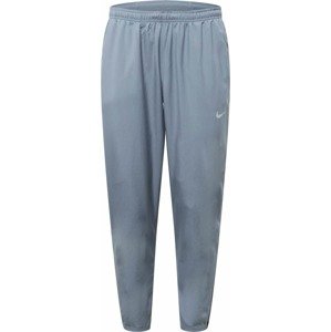 Sportovní kalhoty 'Challenger' Nike stříbrně šedá / bílá