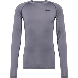 Funkční tričko Nike kouřově šedá / černá
