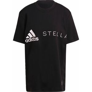 Funkční tričko 'Logo' adidas by stella mccartney černá / bílá