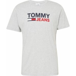 Tričko Tommy Hilfiger marine modrá / světle šedá / červená / bílá