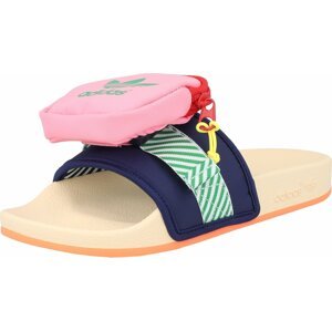 Pantofle 'Pouchylette' adidas Originals námořnická modř / zelená / pink / bílá