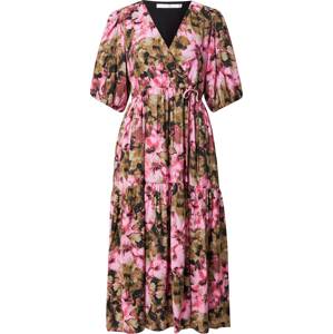 Šaty 'Taralyn' Gestuz olivová / pink / růžová / černá