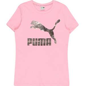 Tričko Puma růžová / stříbrná