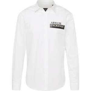 Košile 'Tessuto' Armani Exchange černá / bílá