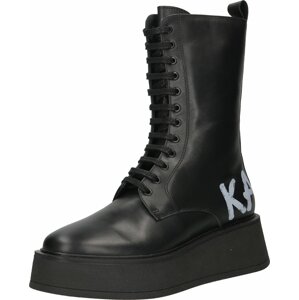Šněrovací boty 'ZEPHYR' Karl Lagerfeld černá / bílá
