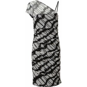 Koktejlové šaty DKNY černá / barva bílé vlny