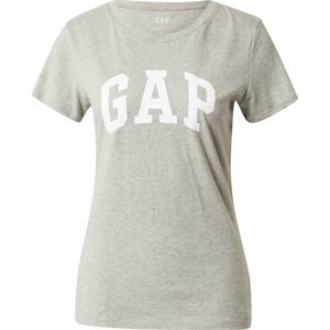 Tričko Gap Petite šedý melír / bílá