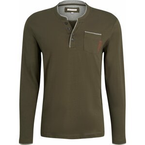 Tričko 'Serafino' Tom Tailor šedá / khaki / červená