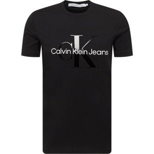 Tričko Calvin Klein Jeans černá / offwhite