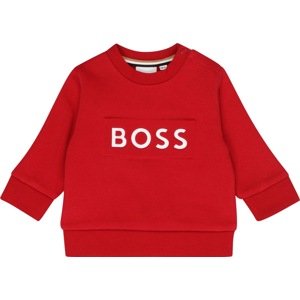 Mikina BOSS Kidswear červená / bílá
