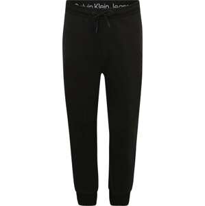 Kalhoty Calvin Klein Jeans Plus černá / bílá