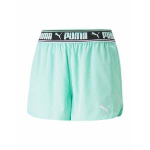 Sportovní kalhoty Puma světle zelená / černá / bílá