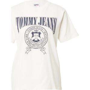 Tričko Tommy Jeans marine modrá / bílá
