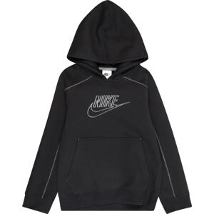 Mikina Nike Sportswear šedá / černá