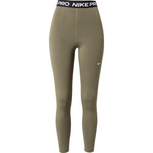 Sportovní kalhoty Nike khaki / černá / bílá