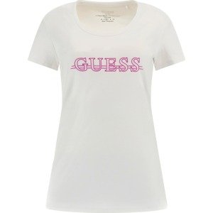Tričko Guess pink / bílá