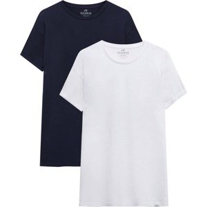 Tričko Pull&Bear námořnická modř / bílá