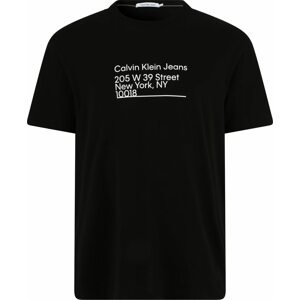 Tričko Calvin Klein Jeans Plus černá / bílá