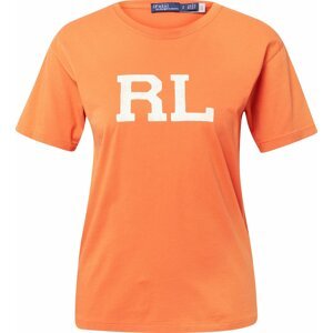 Tričko Polo Ralph Lauren oranžová / bílá