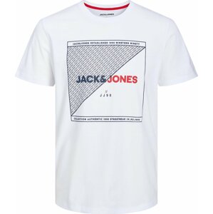 Tričko 'RALF' jack & jones tmavě modrá / červená / offwhite