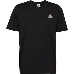 Funkční tričko 'Essentials Embroidered Small Logo' ADIDAS SPORTSWEAR černá / bílá