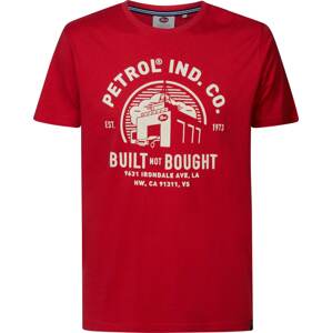 Tričko Petrol Industries červená / bílá