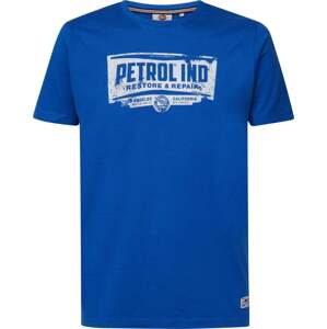 Tričko Petrol Industries modrá / bílá