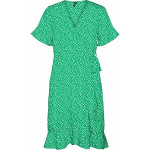 Šaty 'Henna' Vero Moda trávově zelená / bílá
