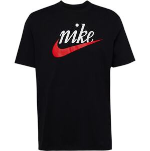 Tričko 'Futura 2' Nike Sportswear jasně červená / černá / bílá