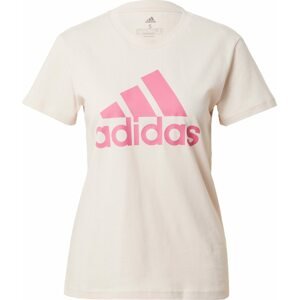 Funkční tričko 'Essentials Logo' ADIDAS SPORTSWEAR světle růžová / bílá