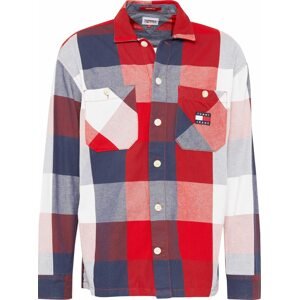 Košile Tommy Jeans modrá / červená / bílá
