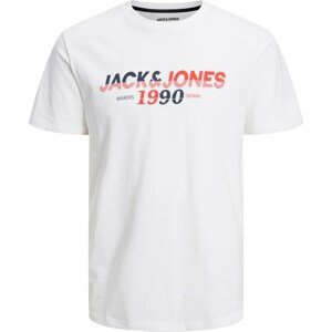 Tričko 'WORK' jack & jones námořnická modř / červená / bílá