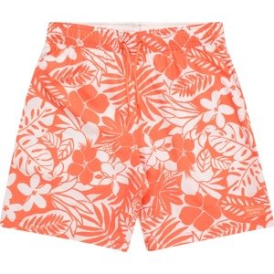 Plavecké šortky Abercrombie & Fitch oranžová / bílá