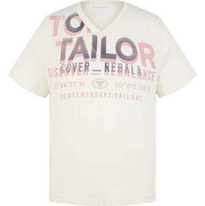 Tričko Tom Tailor béžová / námořnická modř / růžová