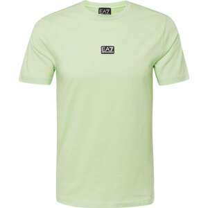 Tričko EA7 Emporio Armani světle zelená / černá / bílá