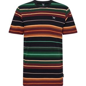 Tričko 'Santo' Iriedaily tmavě zelená / oranžová / tmavě červená / černá