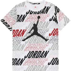 Tričko Jordan šedá / červená / černá / bílá