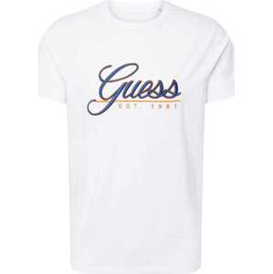 Tričko Guess námořnická modř / oranžová / bílá
