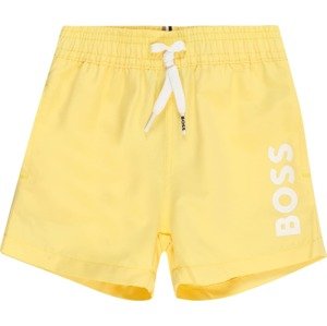 Plavecké šortky BOSS Kidswear žlutá / bílá