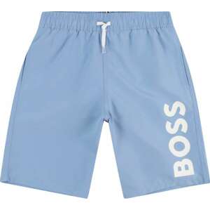 Plavecké šortky BOSS Kidswear nebeská modř / bílá