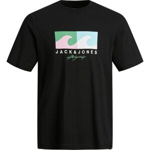 Tričko 'Tulum' jack & jones světlemodrá / růžová / černá / bílá