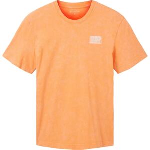 Tričko Tom Tailor jasně oranžová / bílá