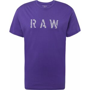 Tričko G-Star Raw fialová / bílá