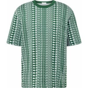 Tričko Lacoste zelená / bílá