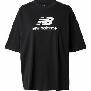 Oversized tričko New Balance černá / bílá