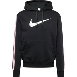 Mikina 'Repeat' Nike Sportswear světle růžová / černá / bílá
